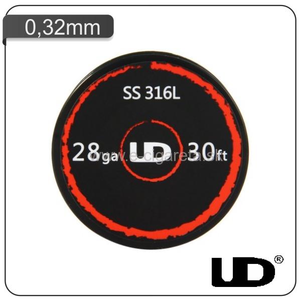 UD SS316L 28ga odporový drôt - 9,14 m