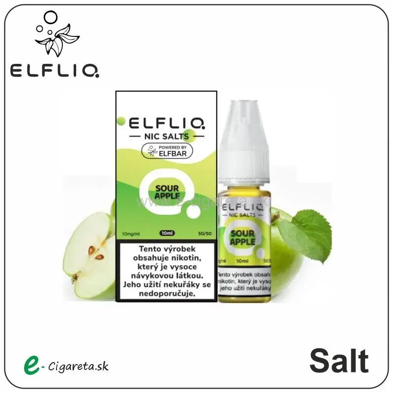 ElfLiq Nic Salt 10ml - 10mg/ml Sour Apple