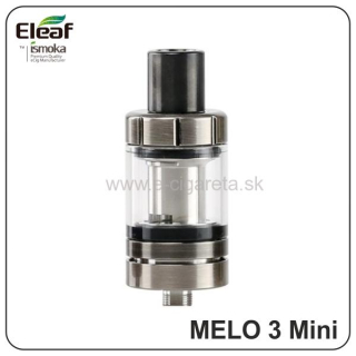 iSmoka Eleaf MELO 3 Mini Clearomizér 2,0 ml - brúsený strieborno-čierny