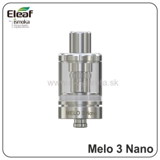 iSmoka Eleaf MELO 3 Nano Clearomizér 2,0 ml - strieborný