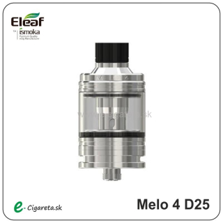 iSmoka Eleaf MELO 4 D25 Clearomizér 4,5 ml - strieborný